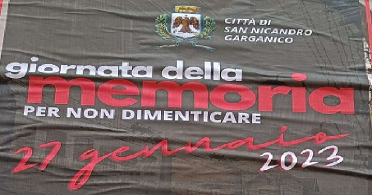 SAN NICANDRO, GIORNATA DELLA MEMORIA “PER NON DIMENTICARE”