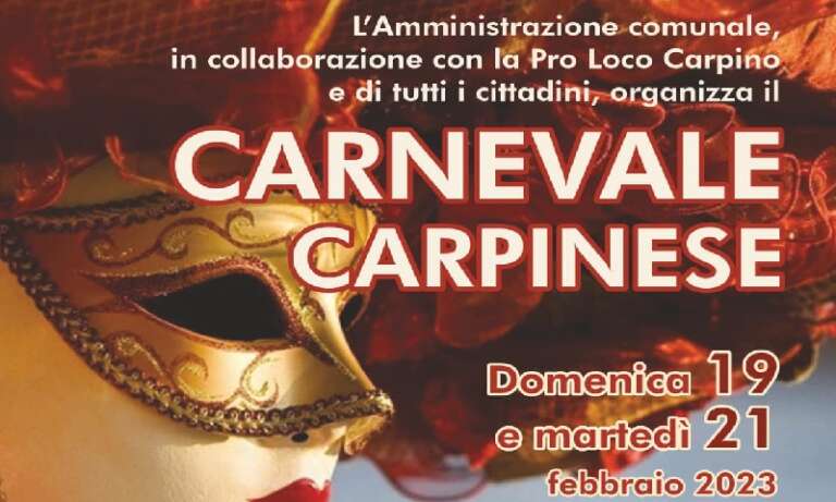 FERMENTO E ENTUSIASMO PER LE SFILATE DEL CARNEVALE A CARPINO, OSPITE SAMEN MI CASA