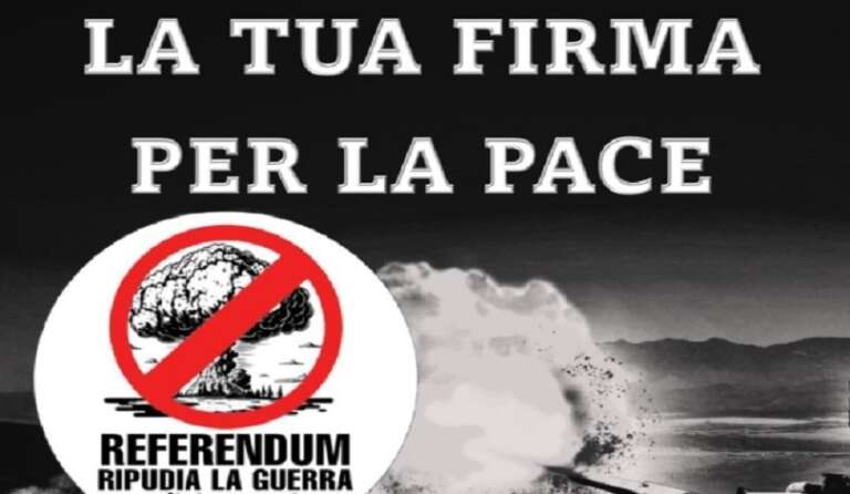 SAN NICANDRO GARGANICO, SI FIRMA PER IL REFERENDUM “RIPUDIA LA GUERRA”