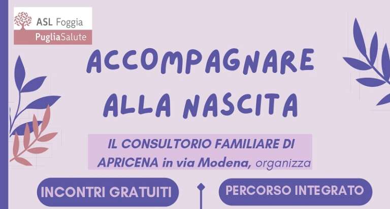 APRICENA, ACCOMPAGNARE ALLA NASCITA: INCONTRI GRATUITI