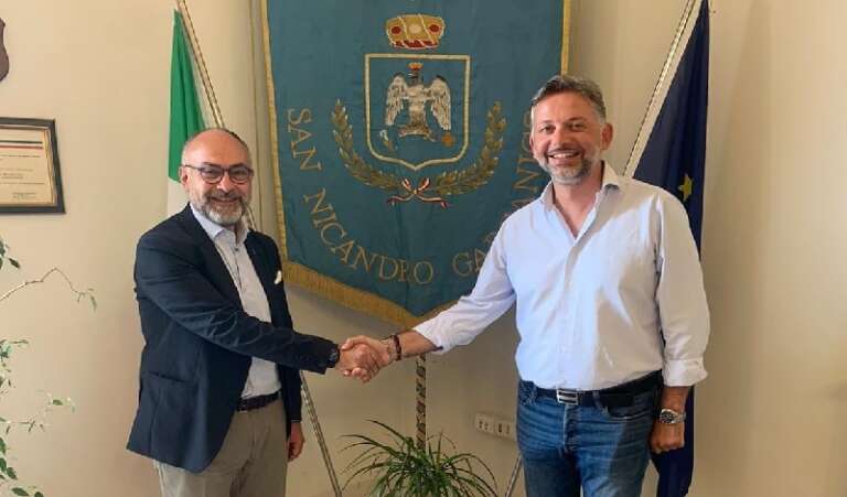 IL PRESIDENTE BELLO, IN VISITA ISTITUZIONALE NELLA CITTÀ DI SAN NICANDRO INCONTRA IL SINDACO VOCALE