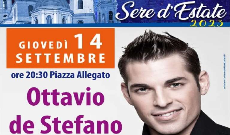 SAN SEVERO: OTTAVIO DE STEFANO IN CONCERTO PER “SERE D’ESTATE”