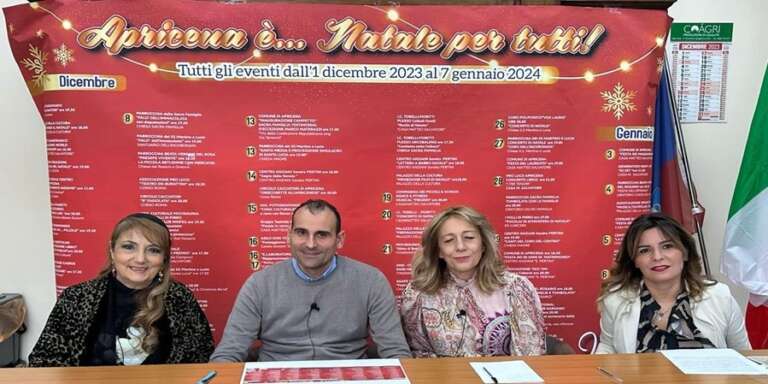 “APRICENA E’…NATALE PER TUTTI”, PRESENTATO IL CARTELLONE DI OLTRE 70 EVENTI