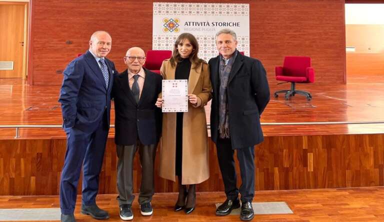 LA REGIONE PUGLIA CELEBRA LE ATTIVITÀ STORICHE