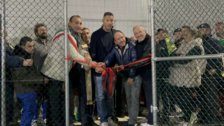 Il CAMPIONE DEL MONDO MATERAZZI INAUGURA IL NUOVO CAMPO SPORTIVO DI APRICENA