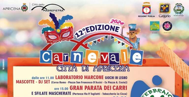 APRICENA È PRONTA PER IL CARNEVALE