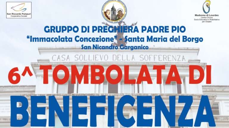 SAN NICANDRO, TOMBOLATA DI BENEFICENZA