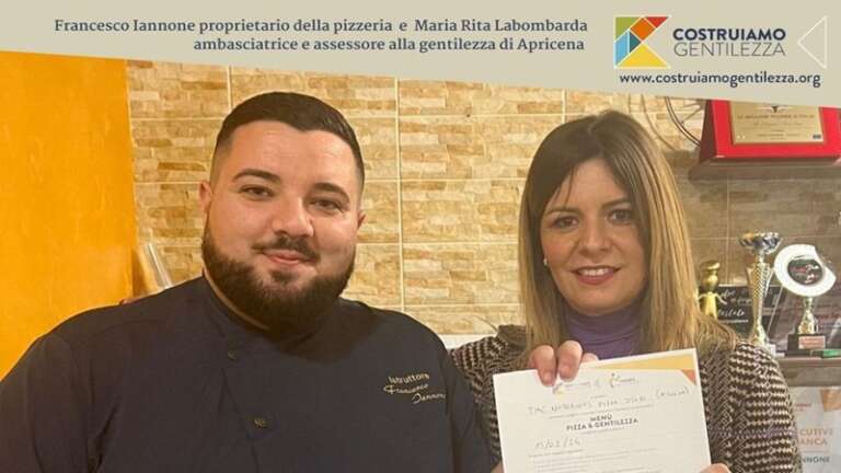 AD APRICENA INAUGURATA LA PRIMA PIZZERIA DELLA GENTILEZZA