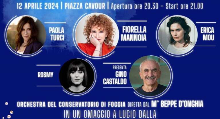 100 ANNI DI ACQUA PUBBLICA A FOGGIA, CONCERTO CON FIORELLA MANNOIA, PAOLA TURCI, ERICA MOU E ROSMY