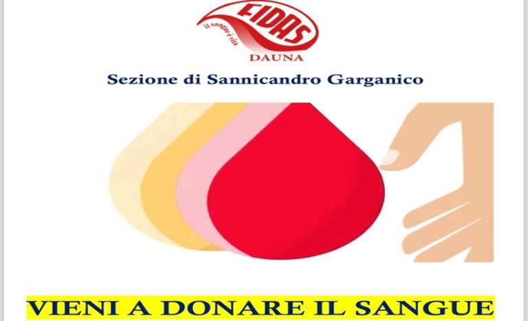 SAN NICANDRO GARGANICO, DONAZIONE SANGUE FIDAS