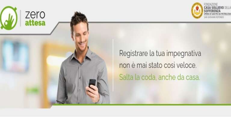 CASA SOLLIEVO, RIATTIVATO IL SERVIZIO “ZEROATTESA”