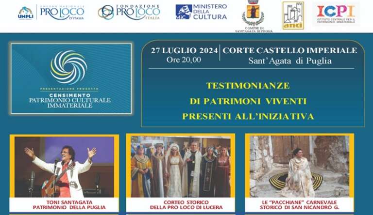 PATRIMONIO CULTURALE IMMATERIALE, ARRIVA IL PRIMO CENSIMENTO NAZIONALE