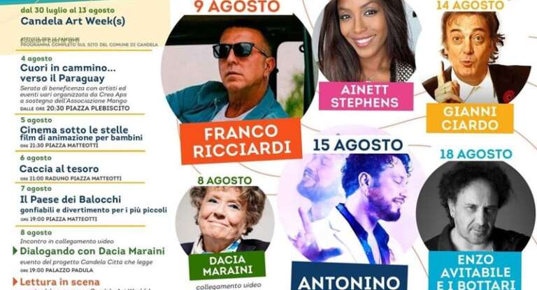 A CANDELA DACIA MARAINI, GIANNI CIARDO, AINETTE STEPHENS, ANTONINO, AVITABILE, ECC.