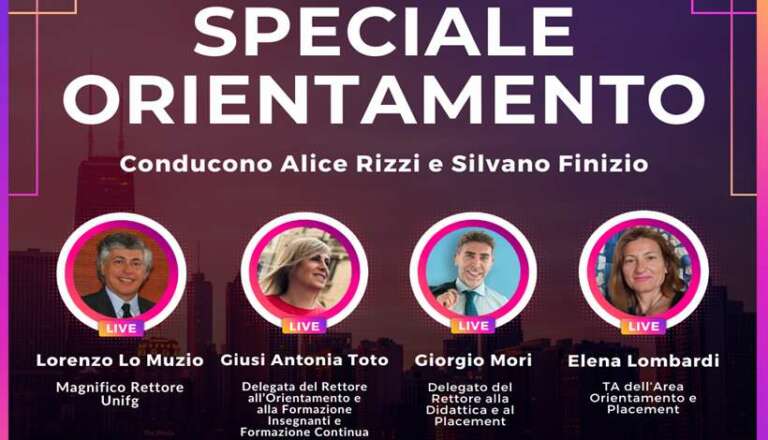 UNIVERSITA’ DI FOGGIA, LO “SPECIALE ORIENTAMENTO” LIVE CON LA WEB TV UNIFG