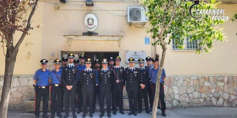 IL COMANDANTE DELLA LEGIONE CARABINIERI ‘PUGLIA’ VISITA LE STAZIONI DI FOGGIA CANDELARO E TROIA