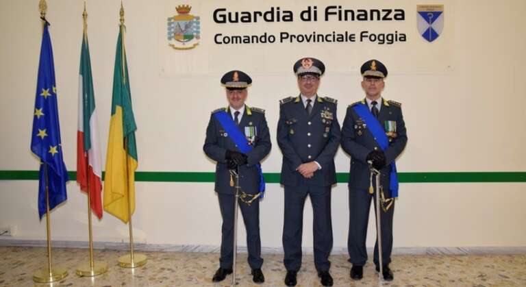 AVVICENDAMENTO AL VERTICE DEL COMANDO PROVINCIALE DELLA GUARDIA DI FINANZA DI FOGGIA