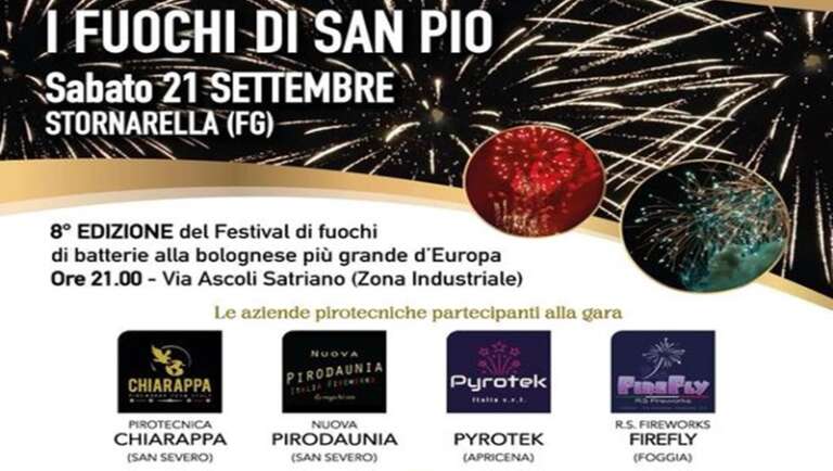 STORNARELLA, I FUOCHI DI SAN PIO