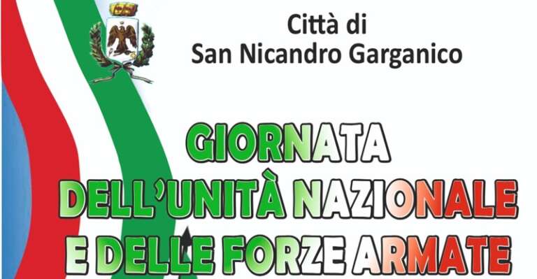 SAN NICANDRO: 4 NOVEMBRE, GIORNATA DELL’UNITA’ NAZIONALE E DELLE FORZE ARMATE