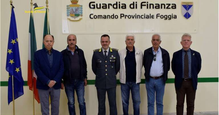 FINANZA: INCONTRO DEI PRESIDENTI DELLE SEZIONI ANFI DELLA PROVINCIA DI FOGGIA CON IL COMANDANTE PROVINCIALE