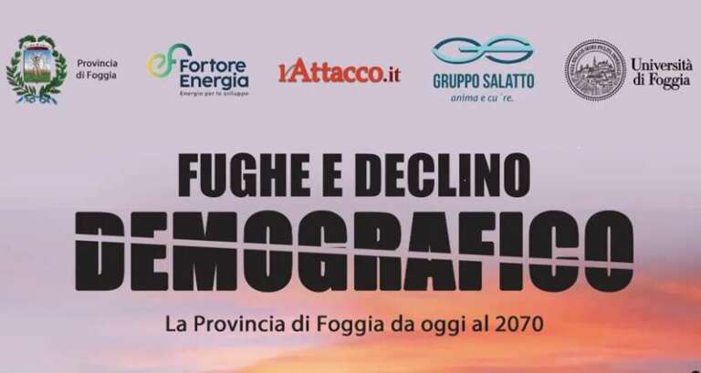 FUGHE E DECLINO DEMOGRAFICO. LA PROVINCIA DI FOGGIA DA OGGI AL 2070