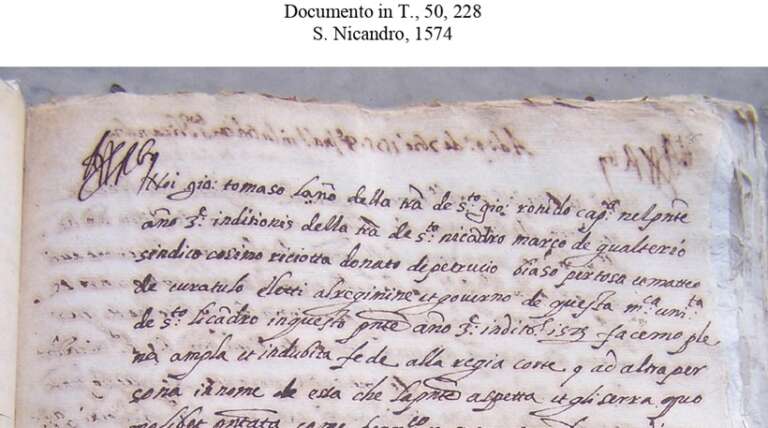 SAN NICANDRO, DESCRIZIONE DEL SIGILLO DEL 1574