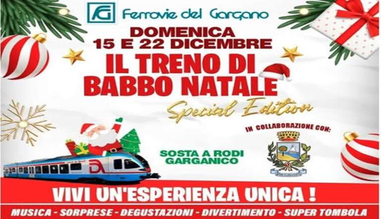 DOMENICA 15 E 22 DICEMBRE 2024 IL TRENO di BABBO NATALE