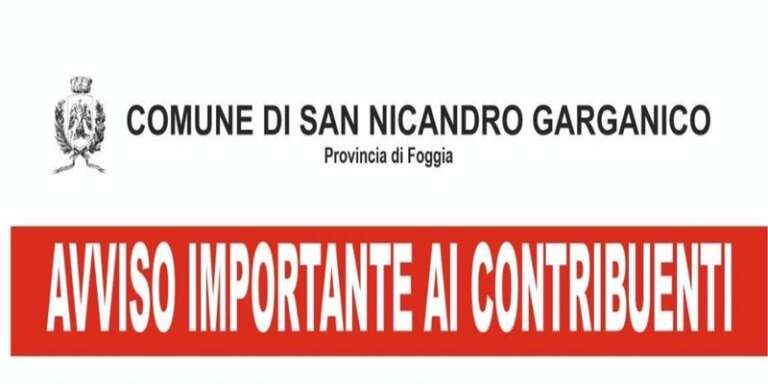 SAN NICANDRO GARGANICO, AVVISO DI ACCERTAMENTO IMU 2019