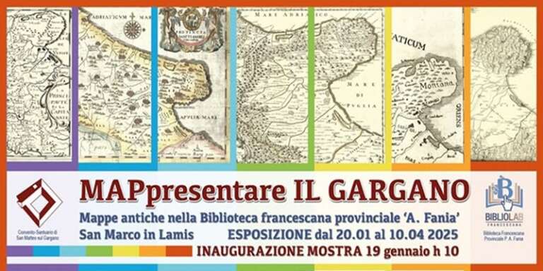 MAP PRESENTARE IL GARGANO, MAPPE ANTICHE NELLA BIBLIOTECA FRANCESCANA PROVINCIALE