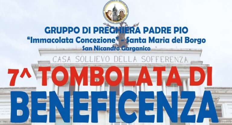 SAN NICANDRO GARGANICO, 7^ TOMBOLATA DI BENEFICENZA