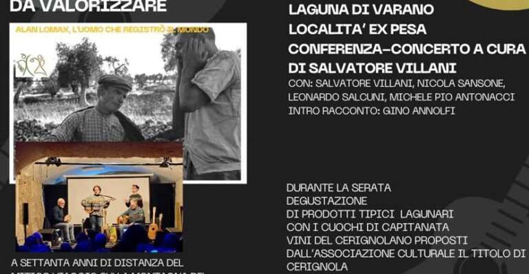 SALVATORE VILLANI IN STORYSINGING: CANTI E NARRAZIONI SUL GARGANO E CAGNANO
