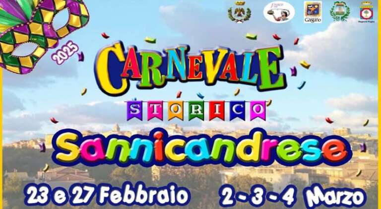 OGGI AL VIA IL “CARNEVALE STORICO SANNICANDRESE”