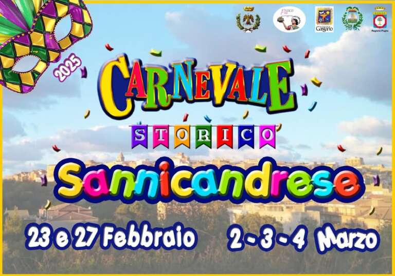 SAN NICANDRO GARGANICO, PRESENTAZIONE DEL CARNEVALE STORICO 2025