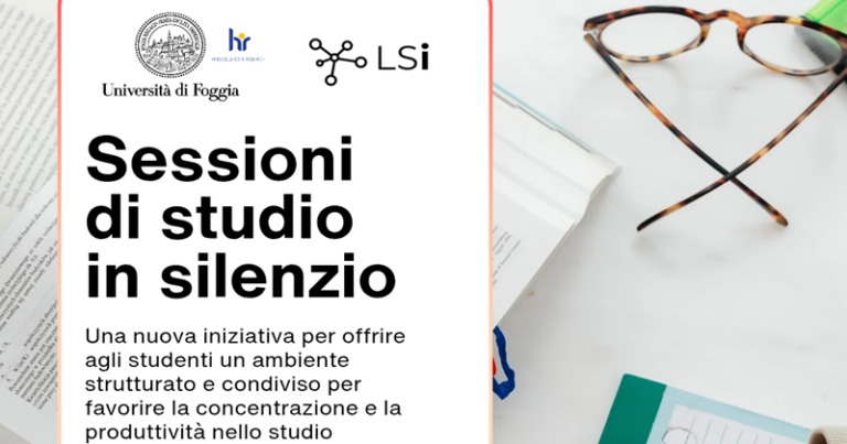 UNIFG, “SESSIONI DI STUDIO IN SILENZIO”: UNO SPAZIO PER LA CONCENTRAZIONE E IL BENESSERE DEGLI STUDENTI