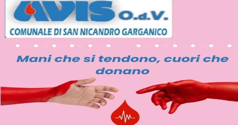 AVIS SAN NICANDRO GARGANICO: “MANI CHE SI TENDONO, CUORI CHE DONANO”