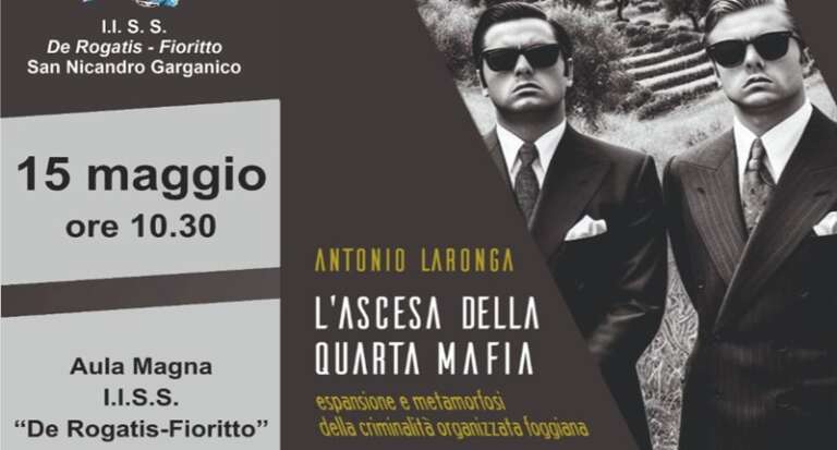 SAN NICANDRO GARGANICO, PRESENTAZIONE LIBRO “L’ASCESA DELLA QUARTA MAFIA”
