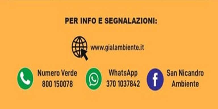 RACCOLTA DIFFERENZIATA SAN NICANDRO GARGANICO: NUOVE REGOLE DAL 2 GIUGNO