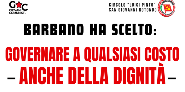 SAN GIOVANNI ROTONDO, BARBANO HA SCELTO DI GOVERNARE A QUALSIASI COSTO