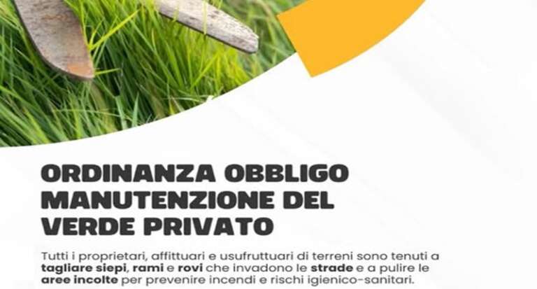 RODI GARGANICO, PER IL DECORO CITTADINO E OBBLIGO DI PROVVEDERE ALLA PULIZIA