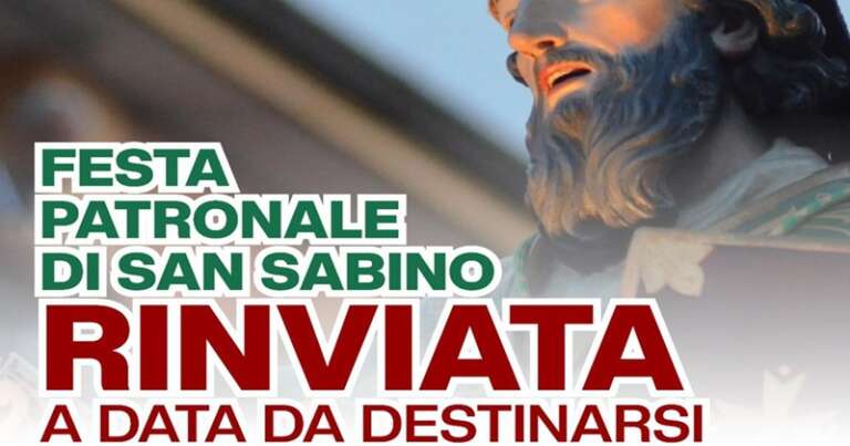 TORREMAGGIORE: RINVIATA LA FESTA PATRONALE DI SAN SABINO