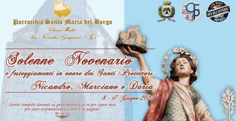 FESTA PATRONALE DI SAN NICANDRO GARGANICO, IL PROGRAMMA RELIGIOSO