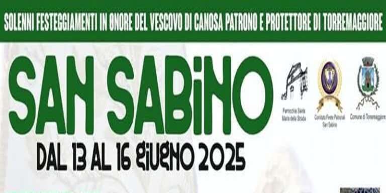 TORREMAGGIORE, I FESTEGGIAMENTI PER SAN SABINO