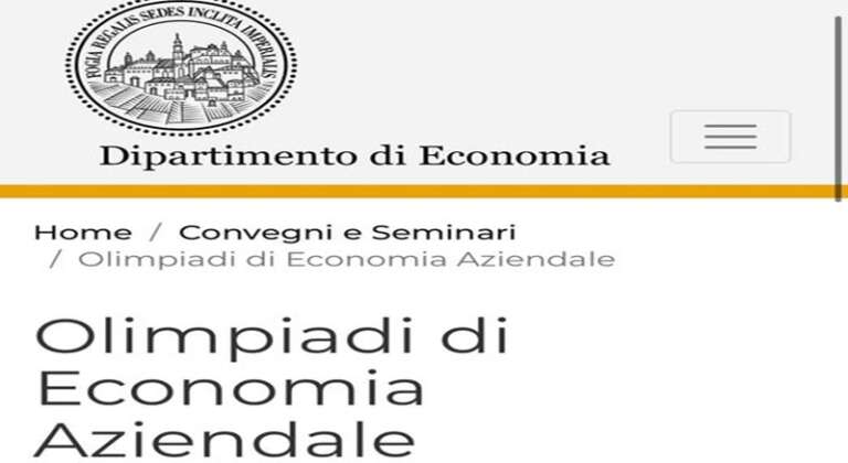 UNIVERSITA’ DEGLI STUDI DI FOGGIA, 1^ EDIZIONE DELLE OLIMPIADI PROVINCIALI DI ECONOMIA AZIENDALE