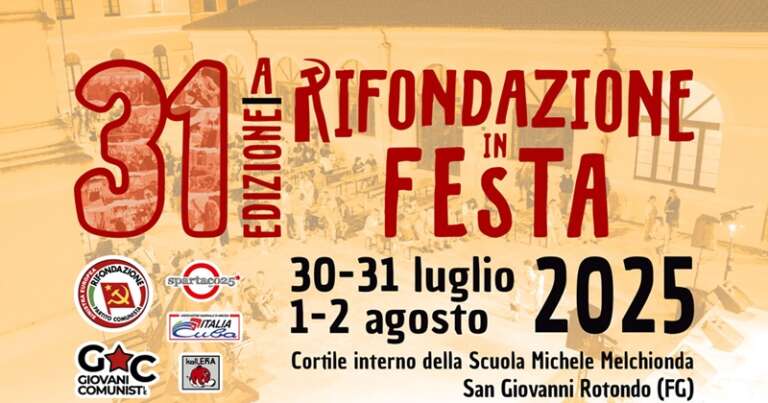 RIFONDAZIONE IN FESTA A SAN GIOVANNI ROTONDO