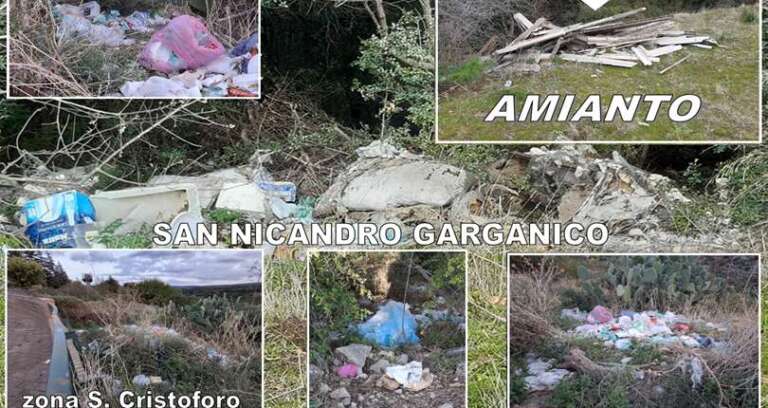 SAN NICANDRO GARGANICO: AMBIENTE E SALUTE – URGE UN CONTROLLO CONCRETO SUL TERRITORIO