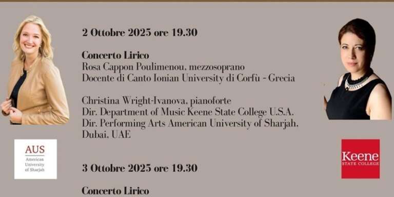 AD APRICENA TRE GIORNI DI INCONTRI MUSICALI CON ARTISTE DI FAMA MONDIALE