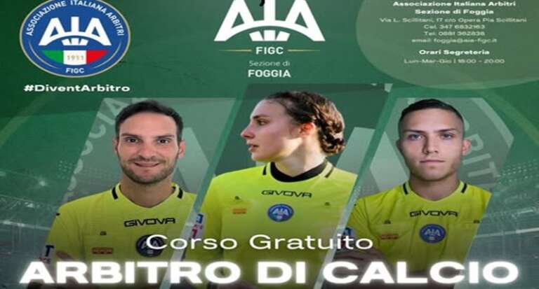 RODI GARGANICO, CORSO AIA FOGGIA PER DIVENTARE ARBITRO