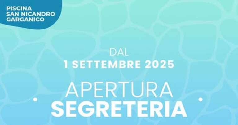 PISCINA SAN NICANDRO GARGANICO: SI RIPARTE