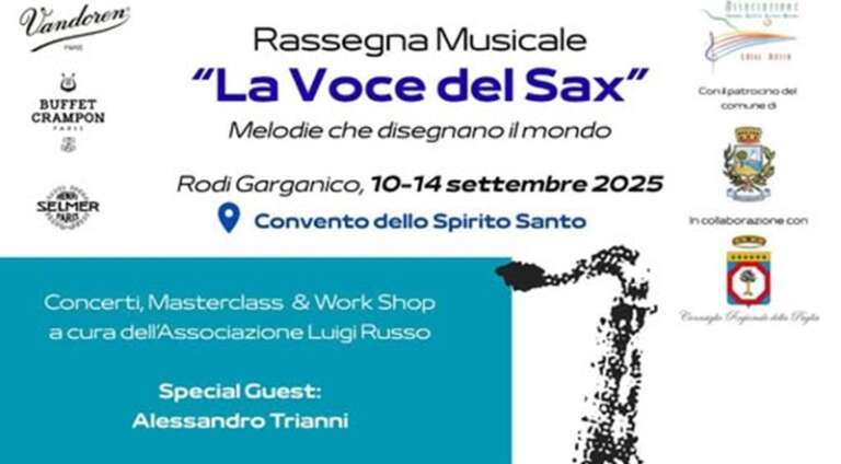 A RODI GARGANICO RASSEGNA MUSICALE “LA VOCE DEL SAX”