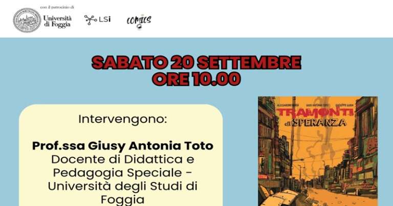 “TRAMONTI DI SPERANZA”, A MANFREDONIA IL FESTIVAL DEL NERD E LA PRESENTAZIONE DEL GRAFIC NOVEL