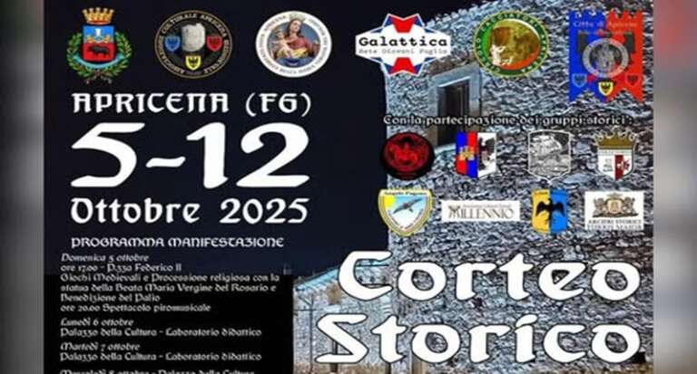 AD APRICENA, PER LE GIORNATE MEDIOEVALI, ECCO IL CORTEO STORICO